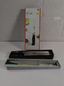 Three pre-owned Chefs knives to include Zwilling, Vivo Villeroy & Bosch (over 18s only).
