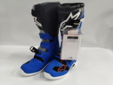 As new Alpine Stars Tech 7 Boots, Blue, US 12, Euro 47, UK 12.5 (8059347198897).