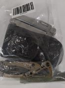 Four pre-owned Leatherman multitools to include Wave, Skeletool, Free T4 (over 18s only).