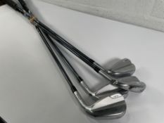 Four pre-owned Ping i530 RH Irons, Green Dot, 6, 7, 9 and W with Recoil Dart shafts.