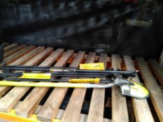 Six Roughneck tools to include spade, crowbars and chisel and pointer.