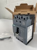 A boxed as new Siemens 3VA1163-5MH36-0AA0 moulded case circuit breaker.