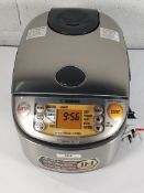 A Zojirushi rice cooker and warmer in stainless dark grey (REF: NP-HCC10-XH).