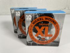 Thirty sets of as new D'Addario XL EXL140 Nickel Wound 10-52 Electric Guitar Strings (light top/heav