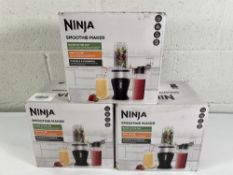 Three Nutri Ninja 700W Slim Blender & Smoothie Makers - QB3001UKS.