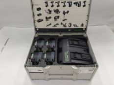 As new Festool Energy Set, 4 x 5ah & Dual Charger, (577710). *Marks on box.