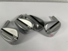 Four as new Ping s259 club heads: 3 x RH (54/H10, 58/B8 and 60/E8) 1 x LH 58/H8).