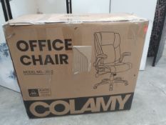 A boxed as new Colamy high back executive office chair in black (2822).