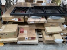 Assorted flatpack furniture and related.