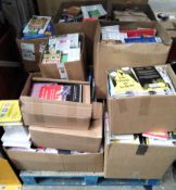 A quantity of assorted books to include fiction/non-fiction and reference, on one pallet.