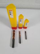 Thirty one Sandvik coromant drill bits.