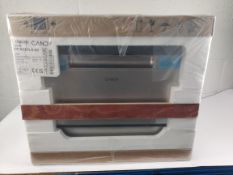An as new Candy tabletop dishwasher 6 place settings in Graphite (REF: CP 6E51LS-80).