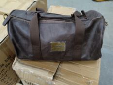 Approx. forty-eight as new Illustrate vegan leather brown duffle bags.