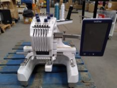 Preowned Brother embroidery machine 6 Needle - PR670E with stand and accessories.
