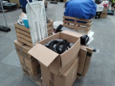 A pallet of assorted homeware and related goods.