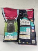 Two Eukanuba Adult Large Breed Dog Food with Chicken, 12kg (BB: 10/07/2027).