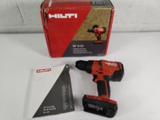 A Hilti SF 6-22 cordless drill driver, main unit only (no battery) instructions and slightly worn bo