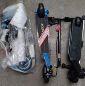 A pre-owned Razor E100 electric scooter and 2 other Pre-owned scooters.