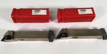 Two Ceratizit maxilock D external tool holder with top clamping (DDJNR 2525 M15 93°)