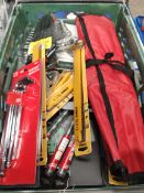 A quantity of assorted hand tools to include DeWalt, Wera, and Milwaukee (one crate).
