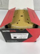 Twenty boxes of Ultrimax Velcro Sanding Discs P120, 15 holes - 150mm (100pack).