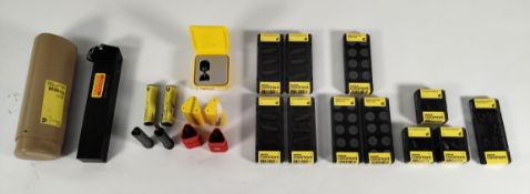 A quantity of Sandvik Coromant cutting, drilling, milling, tapping pieces to include a Sandvik shank