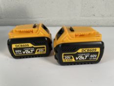 Two DCB609 Replacement Batteries for 20V/60V 9.0Ah (Fits Dewalt 20V/60V cordless tools).