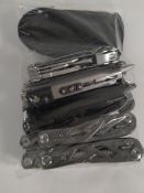 Five pre-owned Gerber multi tools to include Multipliers, Truss.