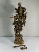A large brass Krishna Statue (30