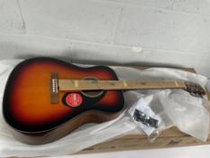 An as new Fender CC60S Concert Sized Acoustic Guitar, Sunburst.