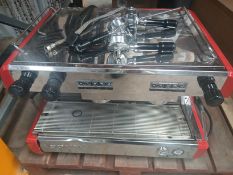 A pre-owned Conti cc100 coffee machine including 3 portafilters - 2 x Double and 1 x Single. (Sold f