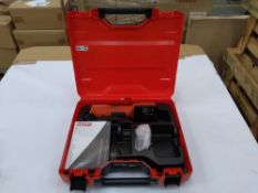 As new Hilti SMT 6-22 cordless oscillating multi-tool in case. Battery and charger not included.