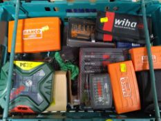 A quantity of assorted pre-owned hand tools to include DeWalt, Magnussen and related (one crate).
