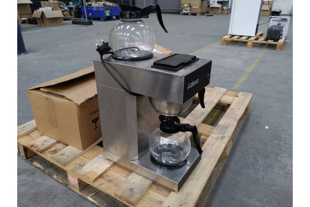 Preowned Adexa RUG2201 commercial filter coffee maker with two jugs. - Image 1 of 3