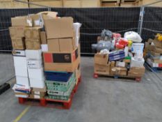 Two pallets of assorted industrial, commercial and related goods.