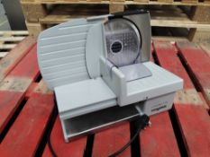 Preowned Magimix T190 Le Trancheur Food Slicer, 240V with a Dualit 6 slice toaster 240v.