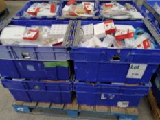 Ten crates of assorted goods including commercial, industrial, homeware and related (over 18s only)