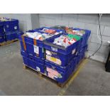 Ten crates of assorted goods including commercial, industrial, homeware and related (over 18s only)
