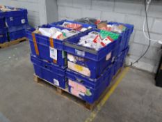 Ten crates of assorted goods including commercial, industrial, homeware and related (over 18s only)