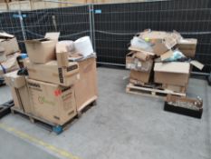 Two pallets of assorted homeware and related goods.