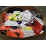 A pallet of assorted corporate clothing and related.