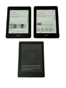 Pre-owned E-readers to include 2 x Amazon Kindle Paperwhite 8GB (10th Gen) in Black, 1 x Rakuten Kob