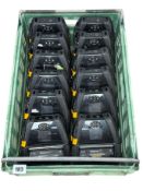 Twelve pre-owned Zebra ZQ630-AUWAE11-6W Thermal Label Printers (1 x battery included) (Untested, sol