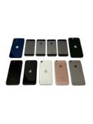 Assorted pre-owned Apple iPhones sold for parts only (iCloud account locked) (Sold as is).