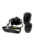 Pre-owned Nikon D3300 DSLR Camera with battery, Nikon AF-P DX NIKKOR 18-55mm f/3.5-5.6G VR Lens & Si