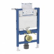 Geberit Duofix 820mm Wall Hung WC Toilet Frame with 120mm Omega Cistern 111.004.00.4 (stock image).