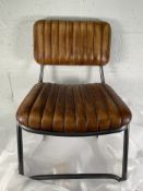 As new Hoxton Leather Chair - Whisky Tan from Spit 'n' Sawdust.