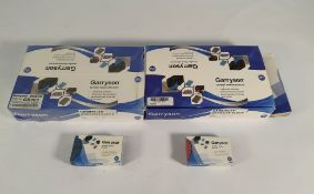 Two boxes of Garryson - Garryflex Abrasive blocks Pink extra course, Blue Course (18 blocks per box,