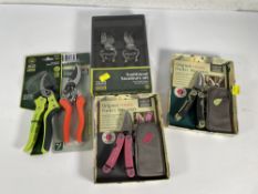 Five assorted Secateurs to include Burgan & Ball, Spear & Jackson.