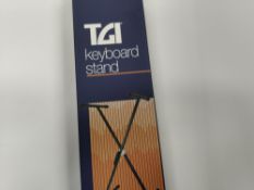 Six as new TGI Keyboard Stands TGKS1, (5036678000382). *Slightly damaged box.